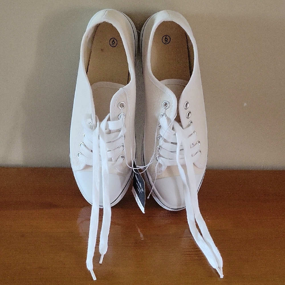 Classic White Canvas Sneakers